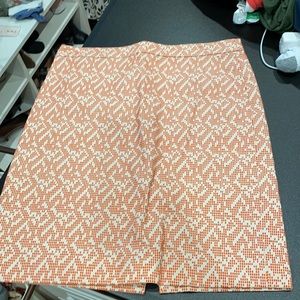 Orange pencil skirt